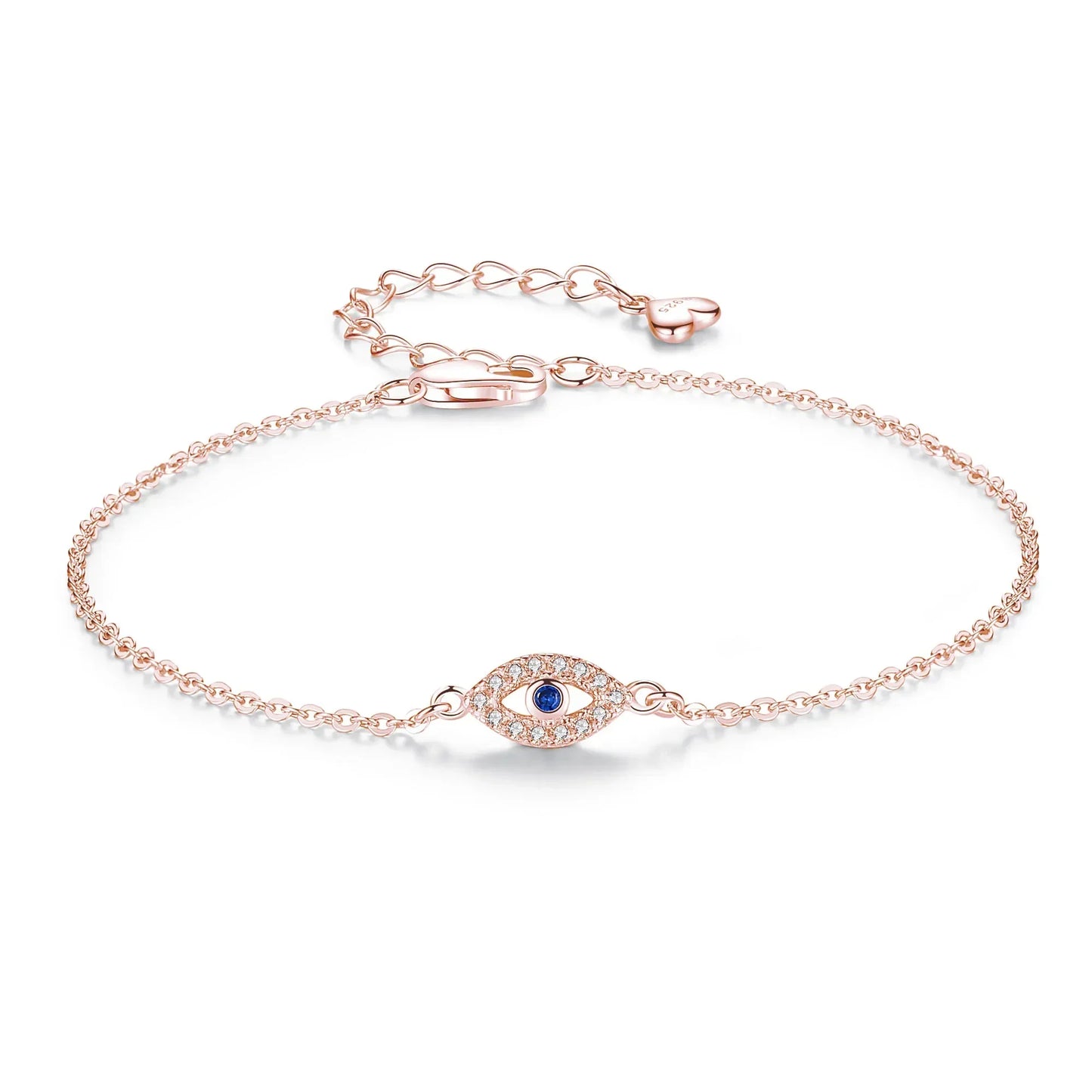 Sterling Silver 925 Evil Eye Bracelet