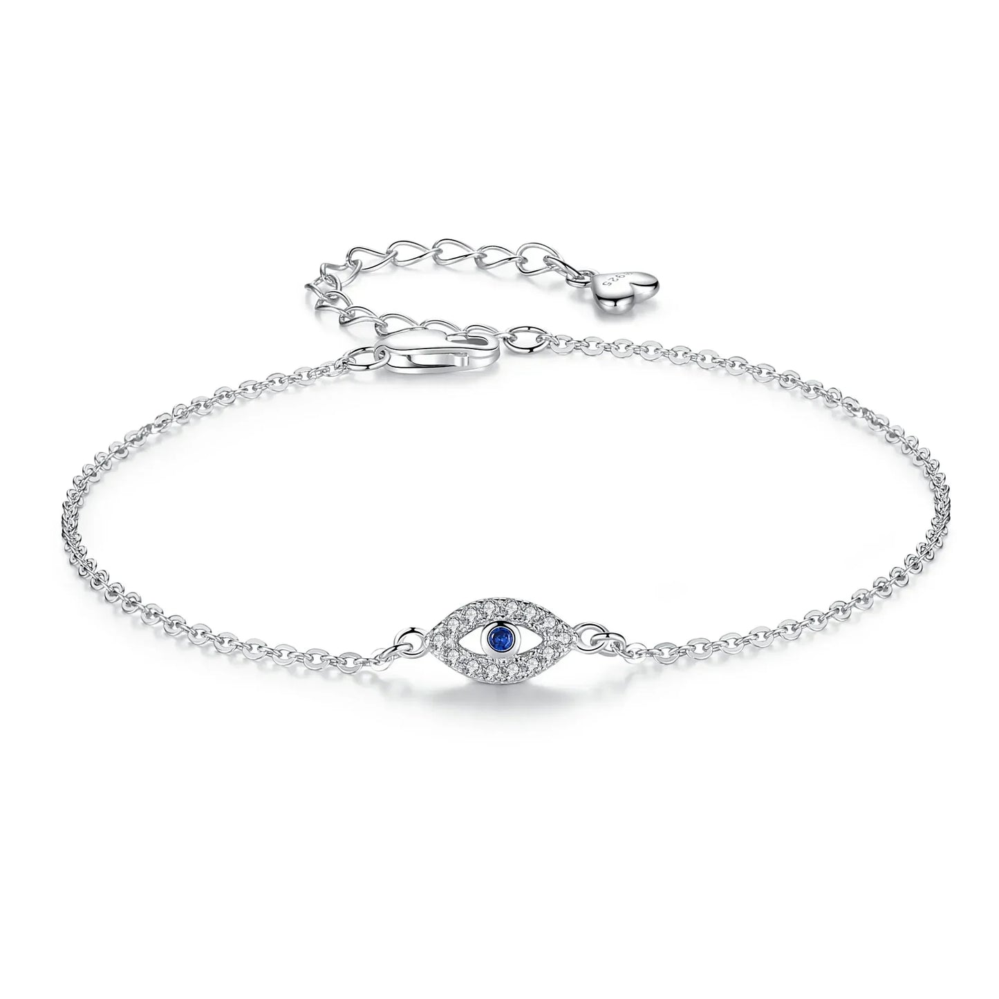 Sterling Silver 925 Evil Eye Bracelet