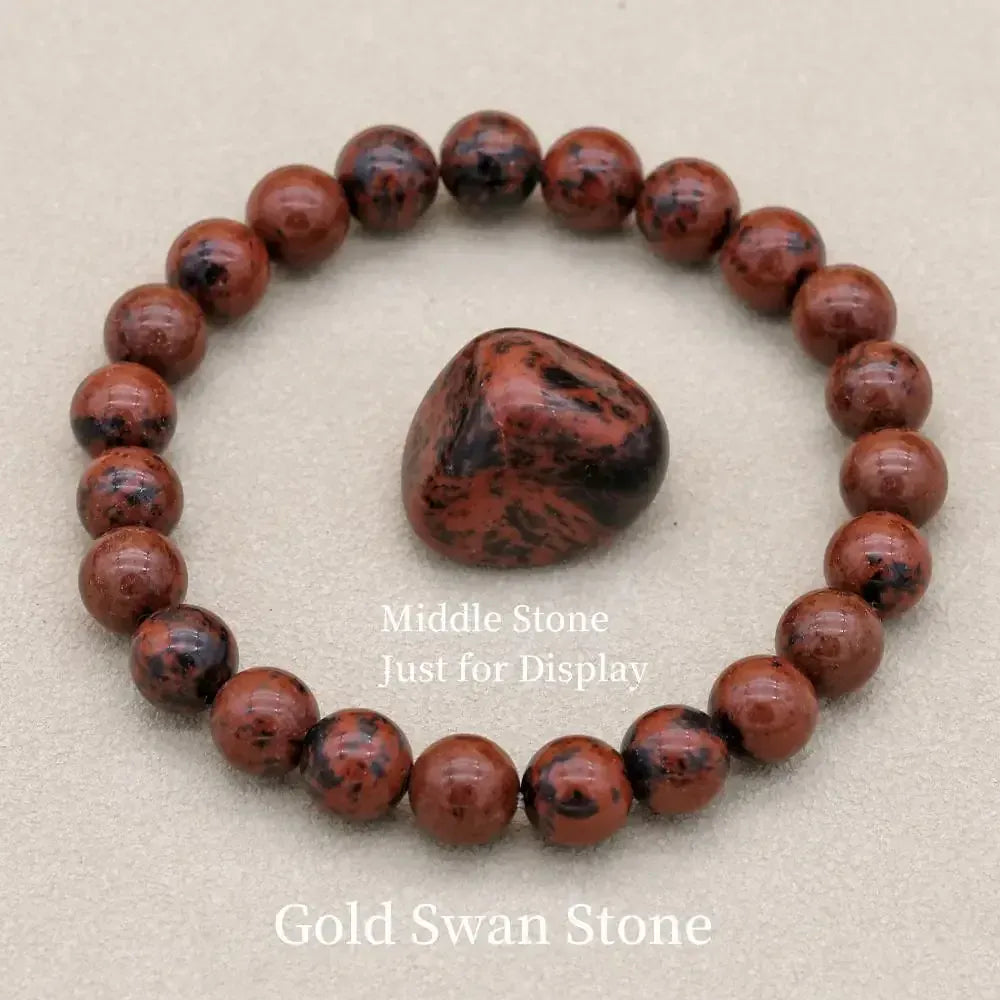 Close-up of gemstone beads and adjustable string, energy jewelry