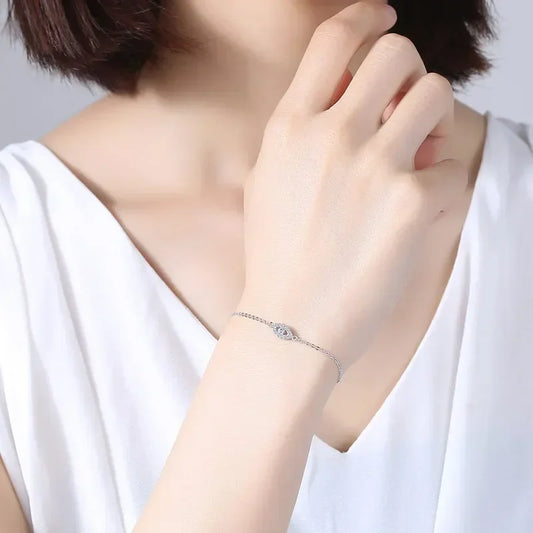 Sterling Silver 925 Evil Eye Bracelet