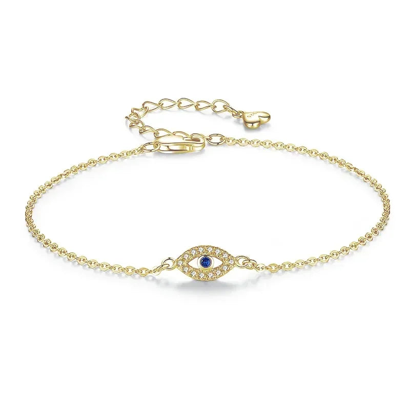 Sterling Silver 925 Evil Eye Bracelet